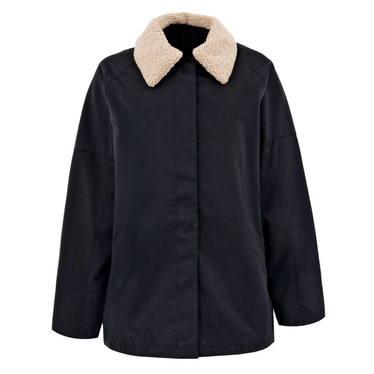 Lotte Nylon Carcoat With Removable Sherpa Colla image number null
