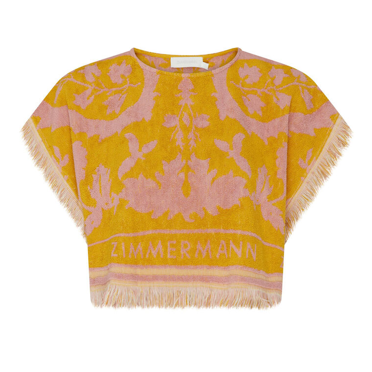Wylie Toweling Printed Crop Top image number null