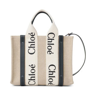 Small Woody Tote Bag In Linen