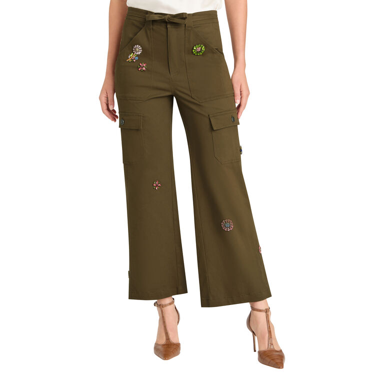Retro Love Michelle Embellished Wide-Leg Pant image number null
