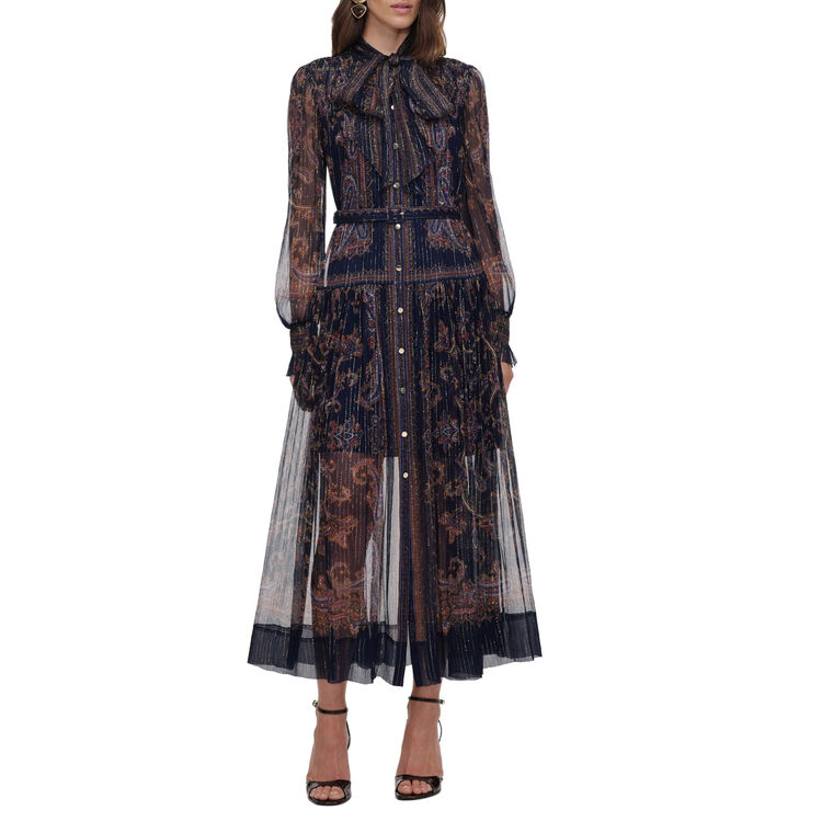 Printed Georgette Midi Dress image number null