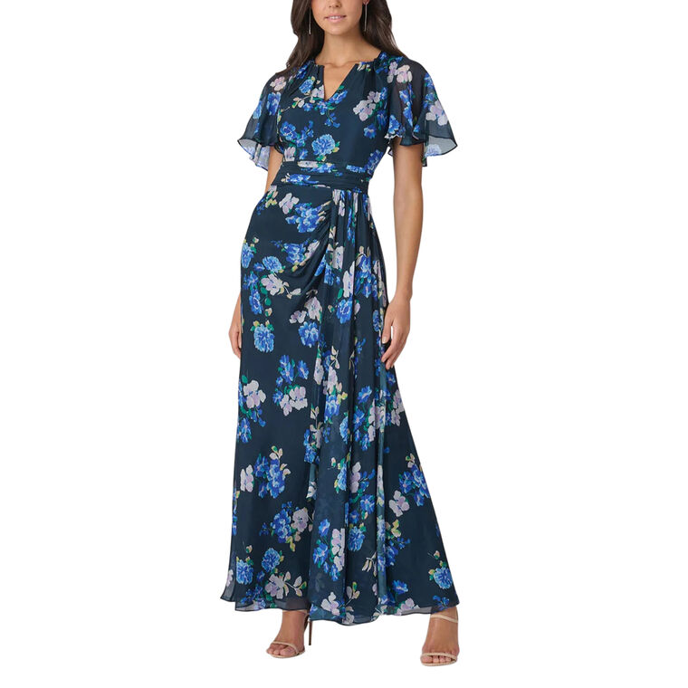 Macie Short Sleeve Chiffon Maxi Dress image number null