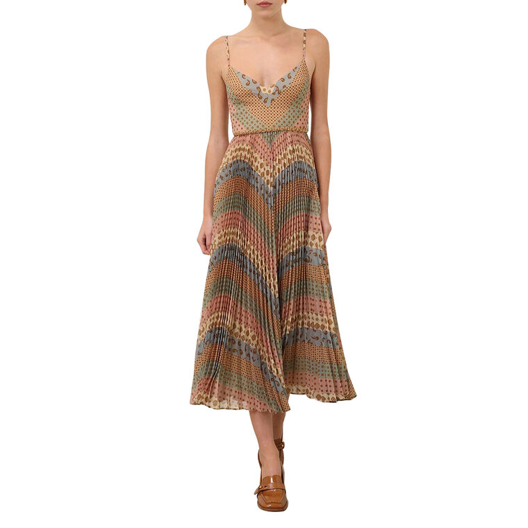 Sunray Pleated Picnic Dress image number null