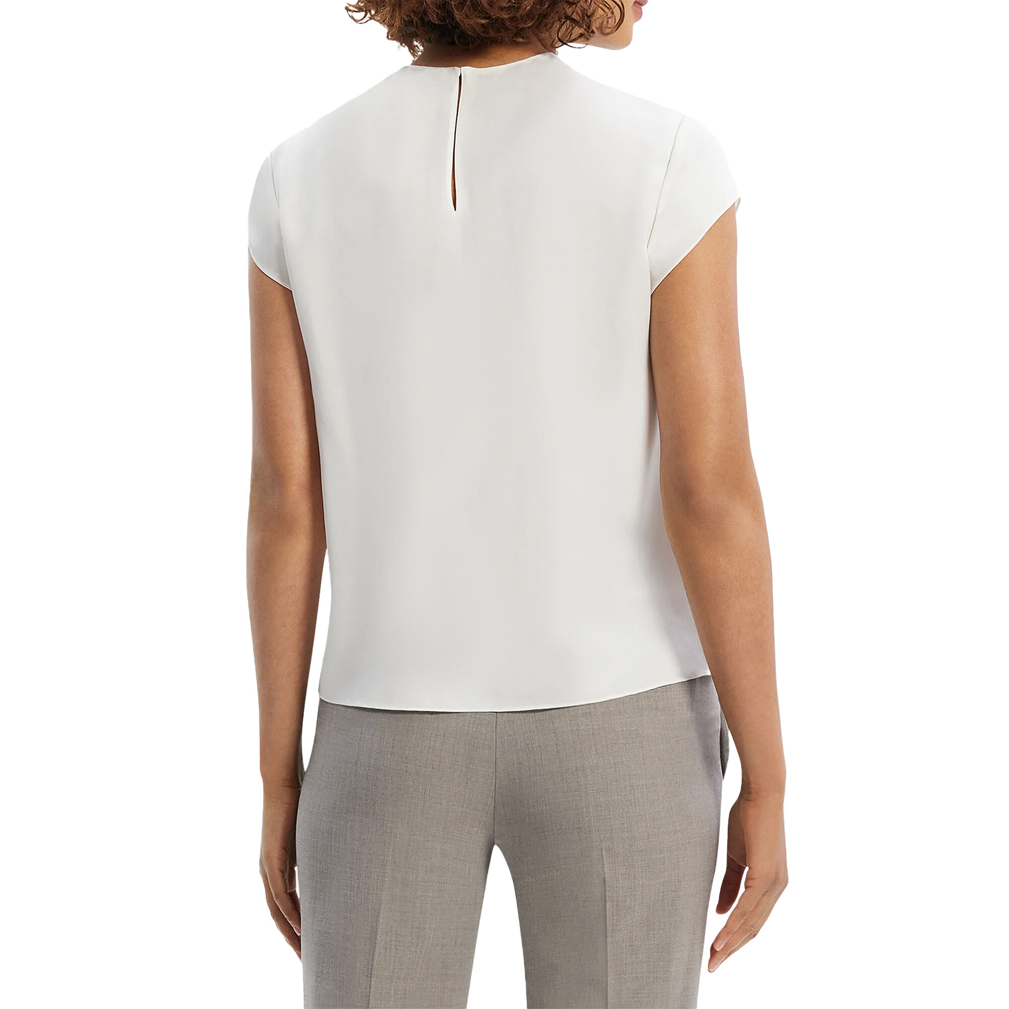 Theory Modern GGT Cap SLV Blouse シルク100% Theory Modern GGT Cap SLV Blouse シルク100%