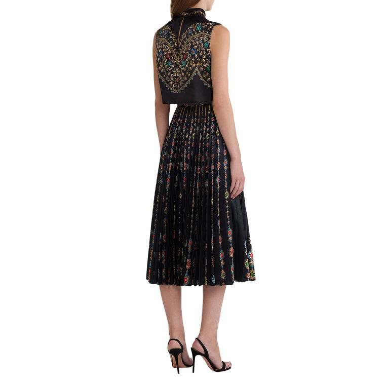 Ren Sleeveless Satin High Neck Top image number null