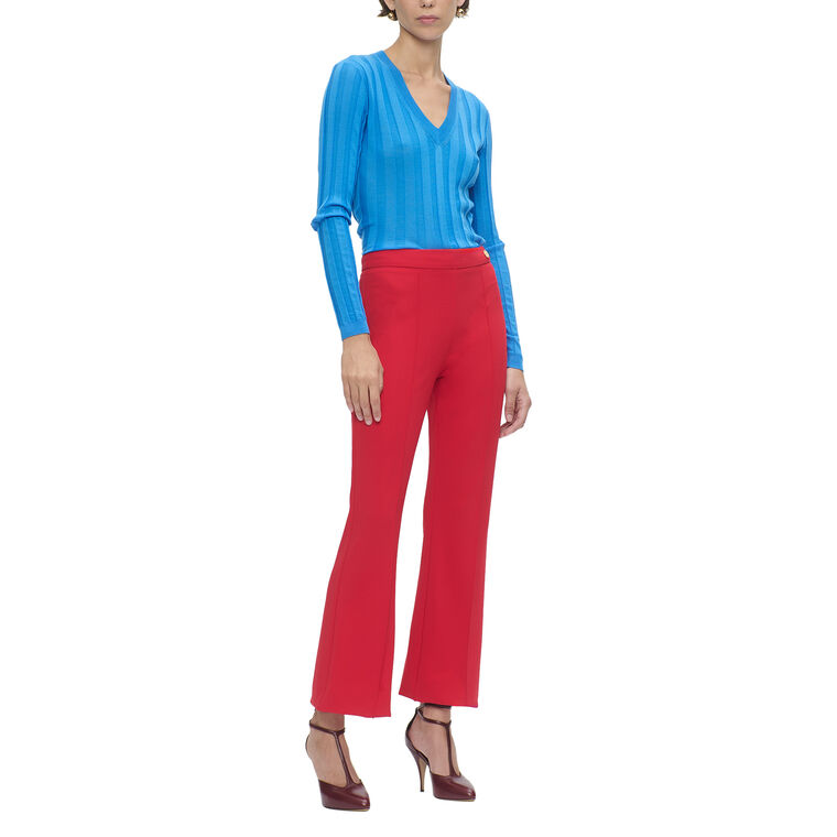Lola Side Zip Ankle Flare Jersey Pant image number null