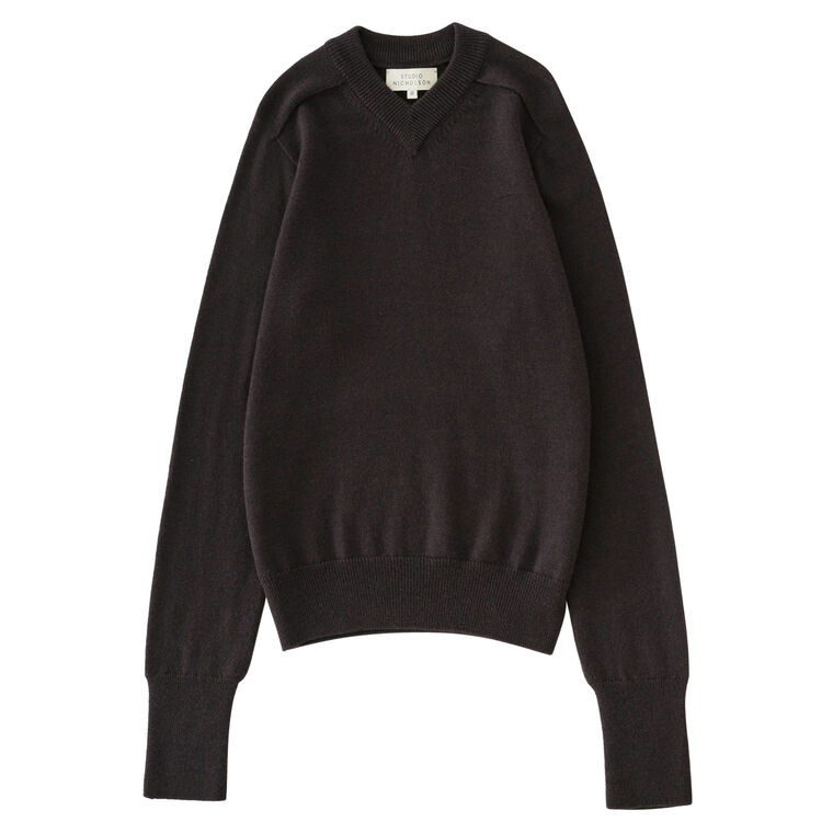 Iverness V-Neck Knit Sweater image number null