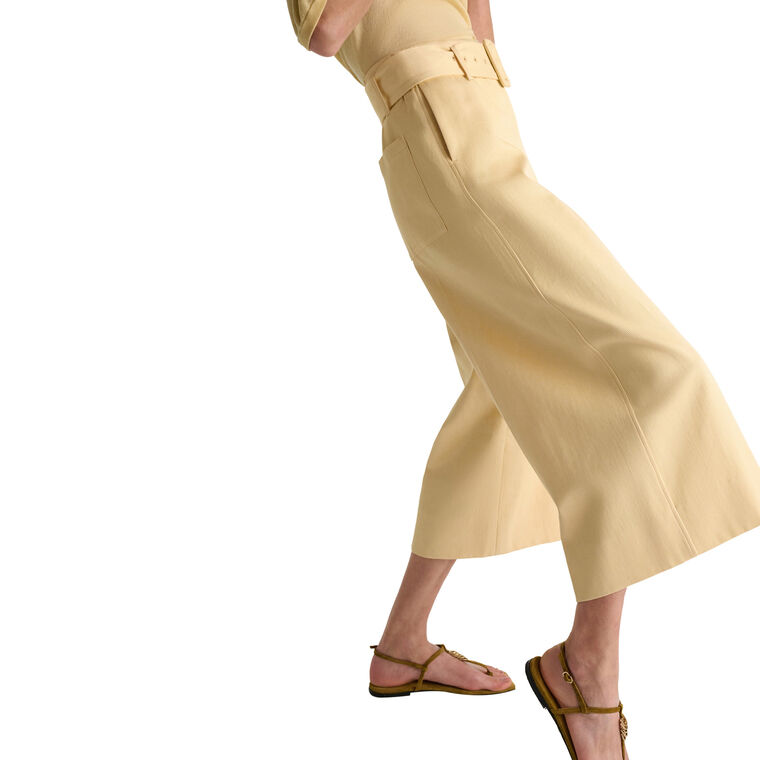 Modern Structured Culotte Pants image number null