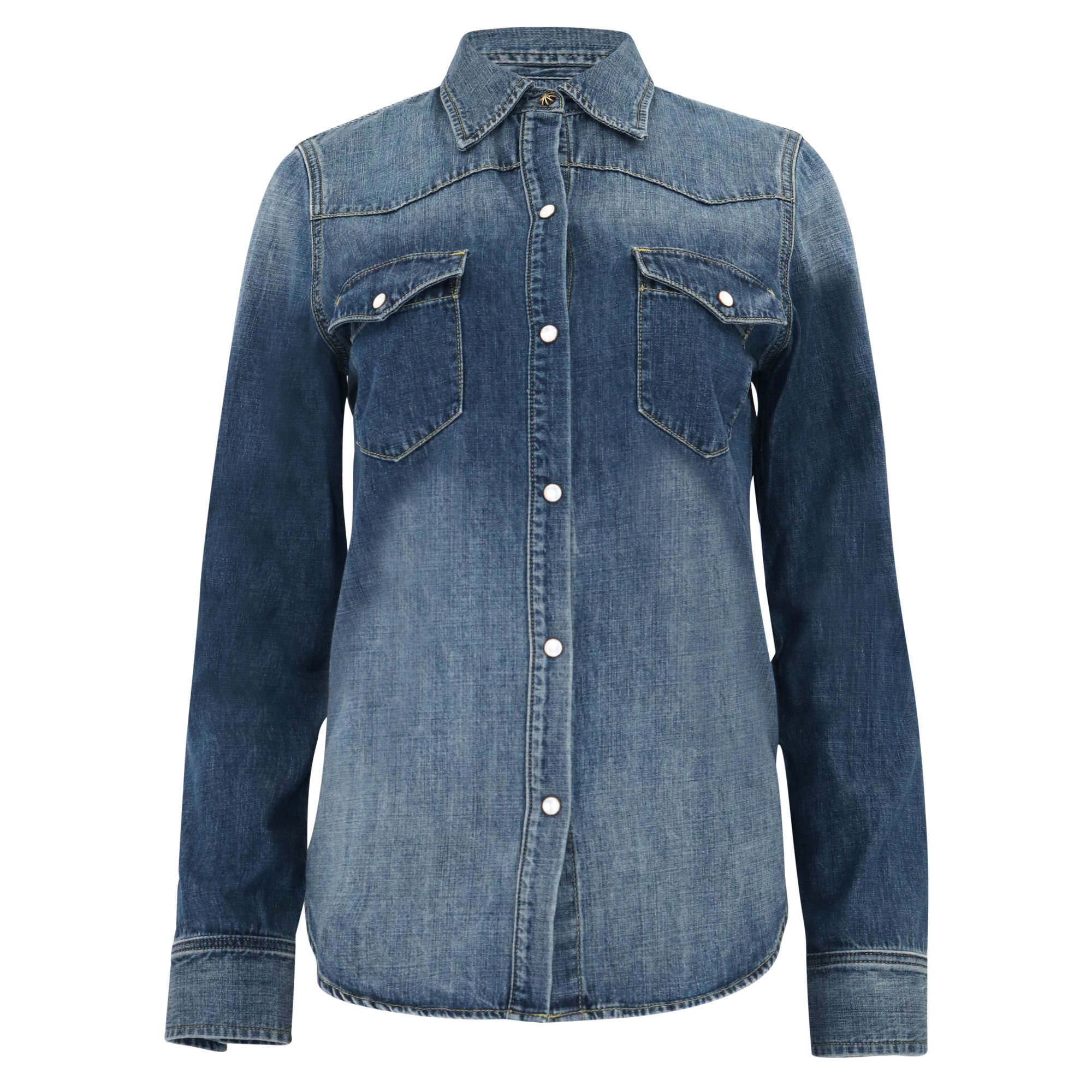Denim shirt dames outlet
