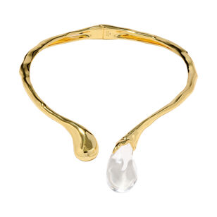 Liquid Lucite Sprout Collar Necklace