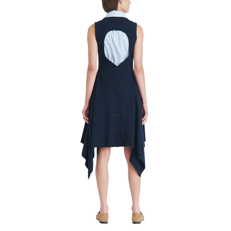 Napkin Hem Backless Knit Top image number null