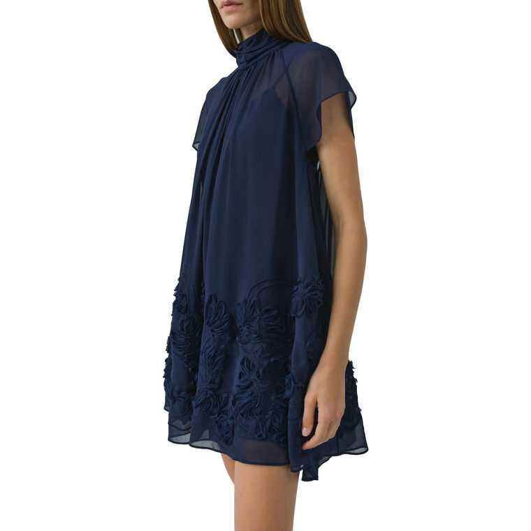 Aviel Short Sleeve Chiffon Mini Dress image number null