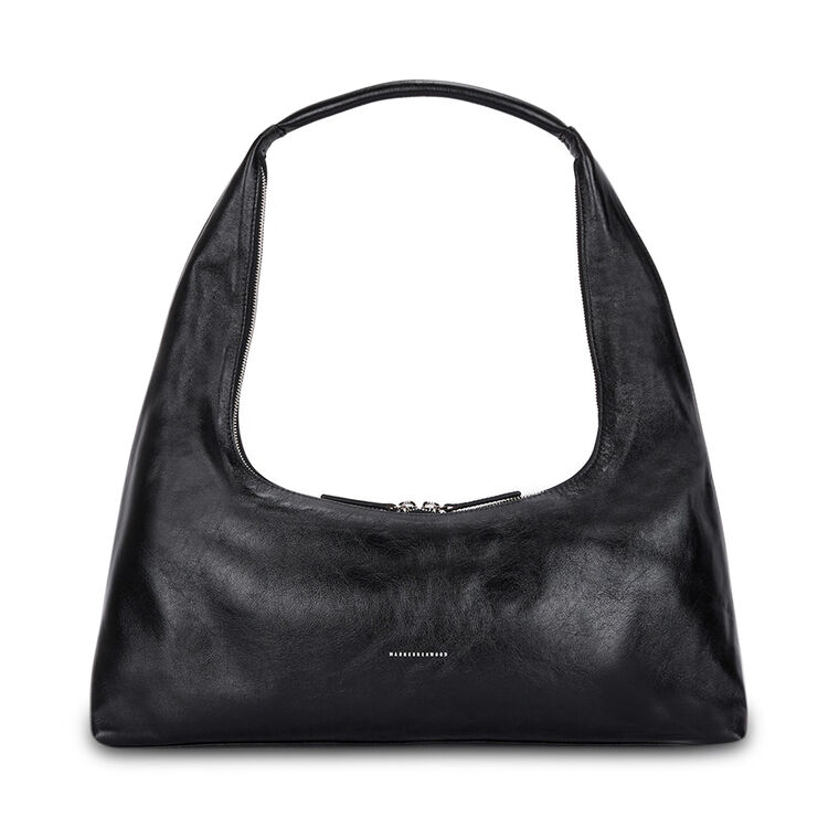 Large Glossy Hobo Shoulder Bag image number null