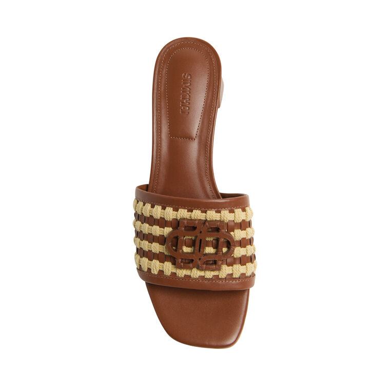 Sydney Rope Woven Block Heel Sandal image number null