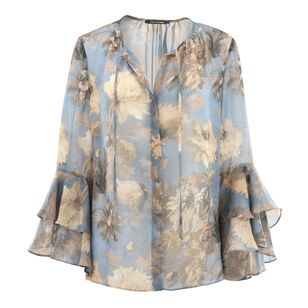 Mullin Floral Trumpet Sleeve Shirt