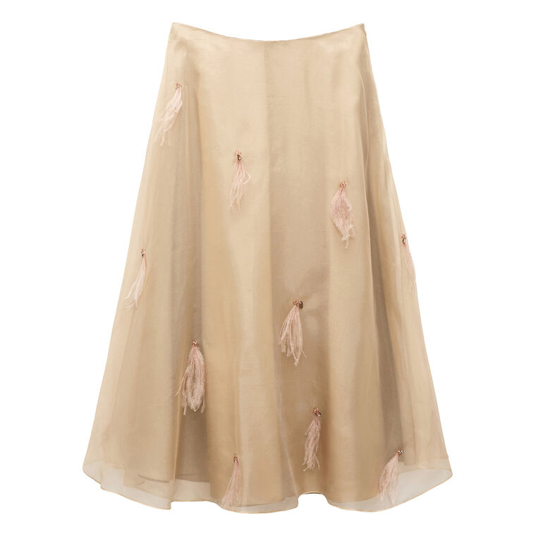 Sheer Volumes Midi Skirt image number null