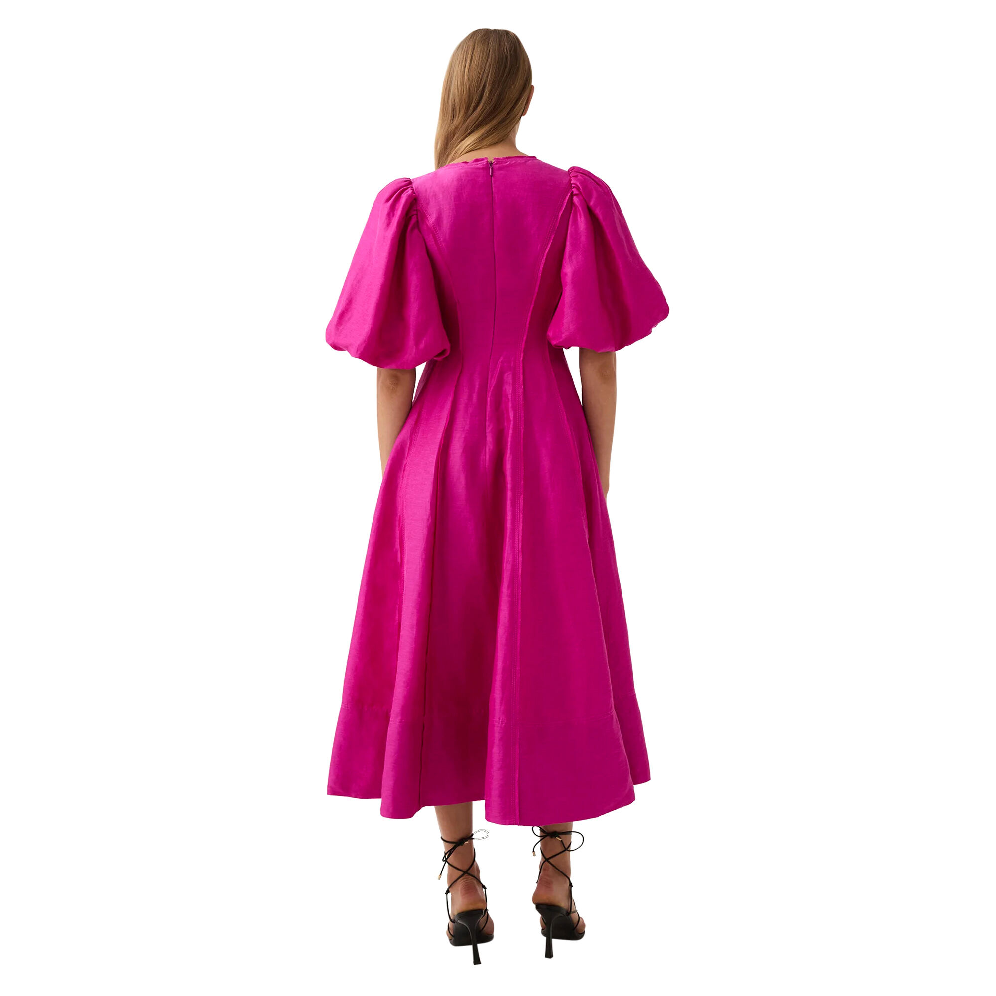 Dusk Puff Sleeve Midi Dress Dusk Puff Sleeve Midi Dress