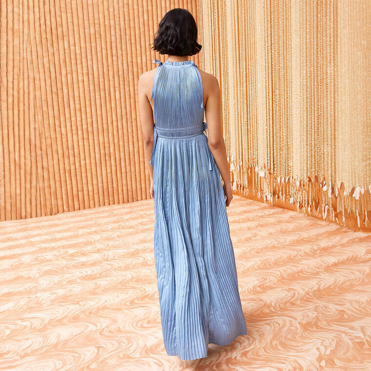 Augustine Pleated Gown image number null