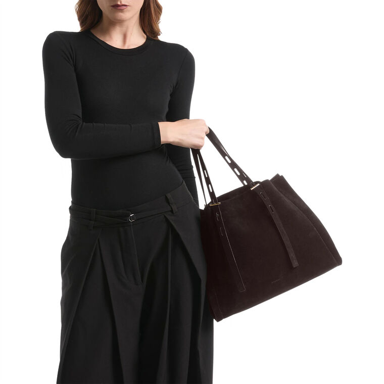 Suede Handbag image number null