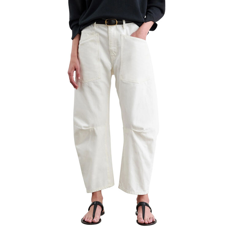 Shon Mid Rise Relaxed Fit Cropped Jean image number null