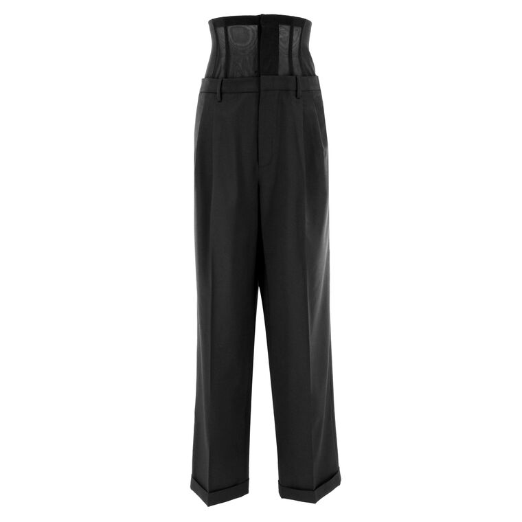 Recycled Tropical Wool Corset Trouser image number null