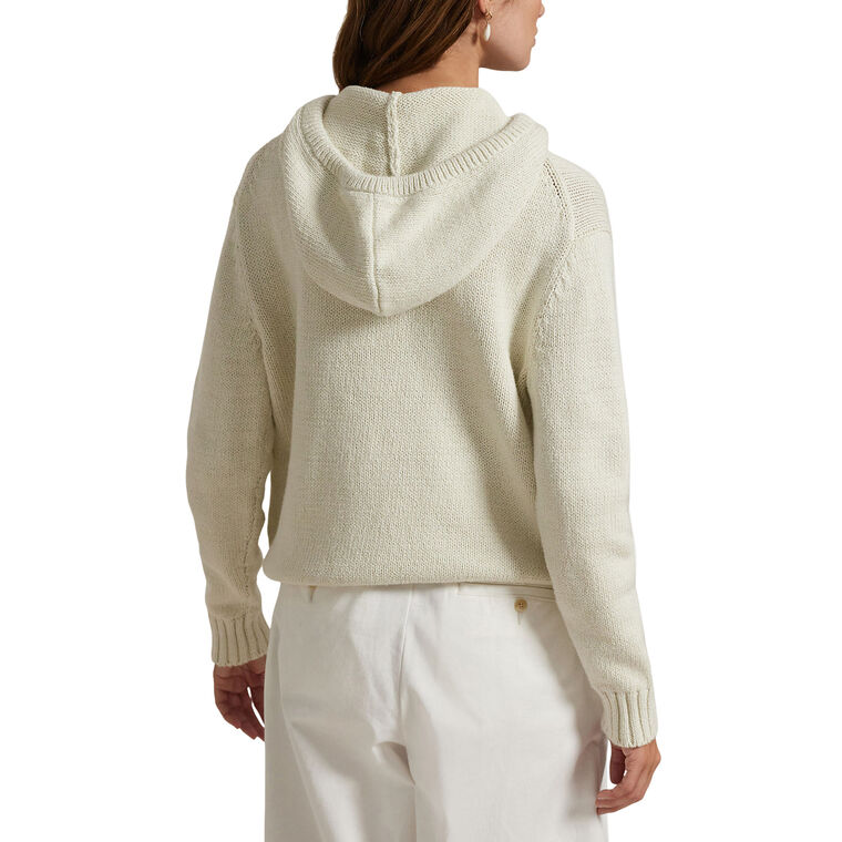 Cotton Polo Bear Hooded Long Sleeve Sweater image number null