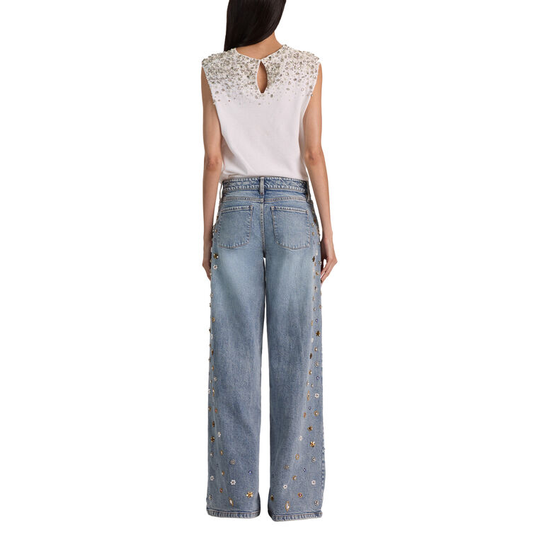 Amazing Low Rise Embellished Jeans image number null
