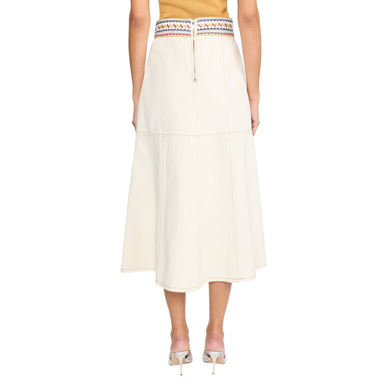 Solange Denim Midi Skirt image number null