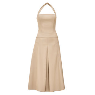 Imena Pleated Halterneck Midi Dress