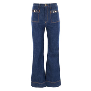 Talwyn Stretch Jeans With Horsebit Pocket Detail