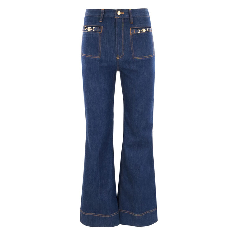 Talwyn Stretch Jeans With Horsebit Pocket Detail image number null