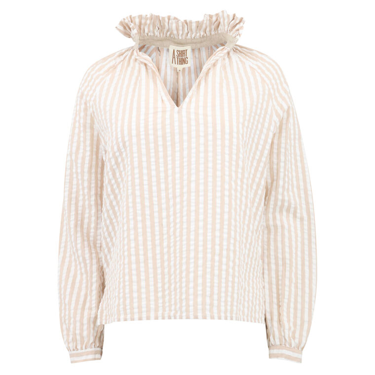 Josephine Stripe Blouse image number null