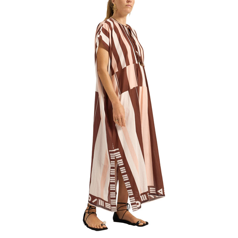 Thaddeus Short Sleeve Midi Caftan image number null