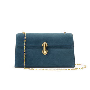 Symmetry Chain Pochette in Suede