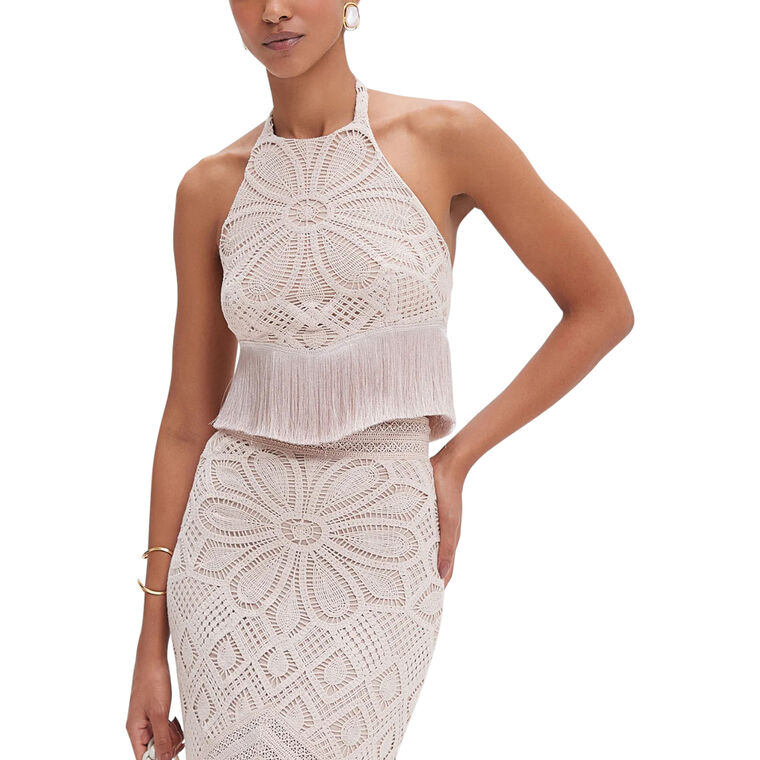 Flower Crochet Halterneck Top image number null