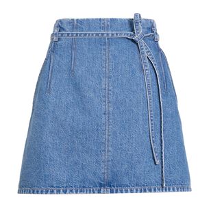 Annika Belted Denim Mini Skirt