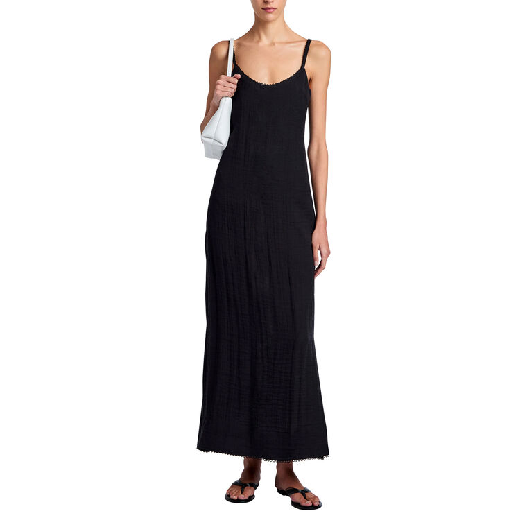 Evelyn Sleeveless Midi Dress In Crinkle Viscose image number null