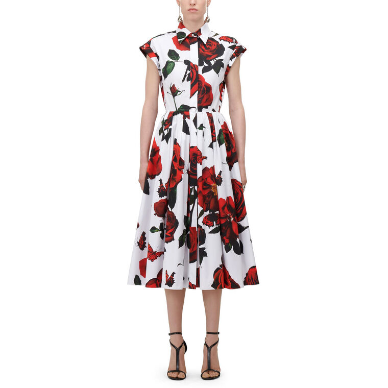 Tudor Rose Flared Shirt Dress image number null