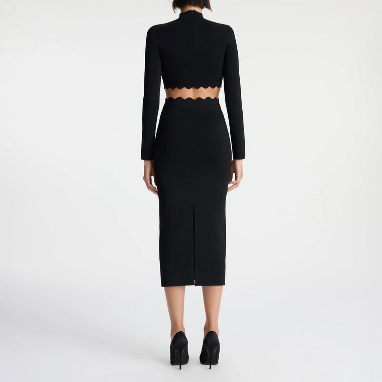 Bea Scalloped Knit Crop Top image number null
