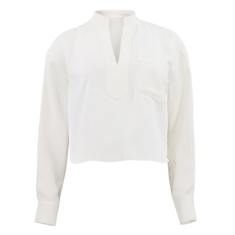 Dean Split Neck Long Sleeve Top image number null