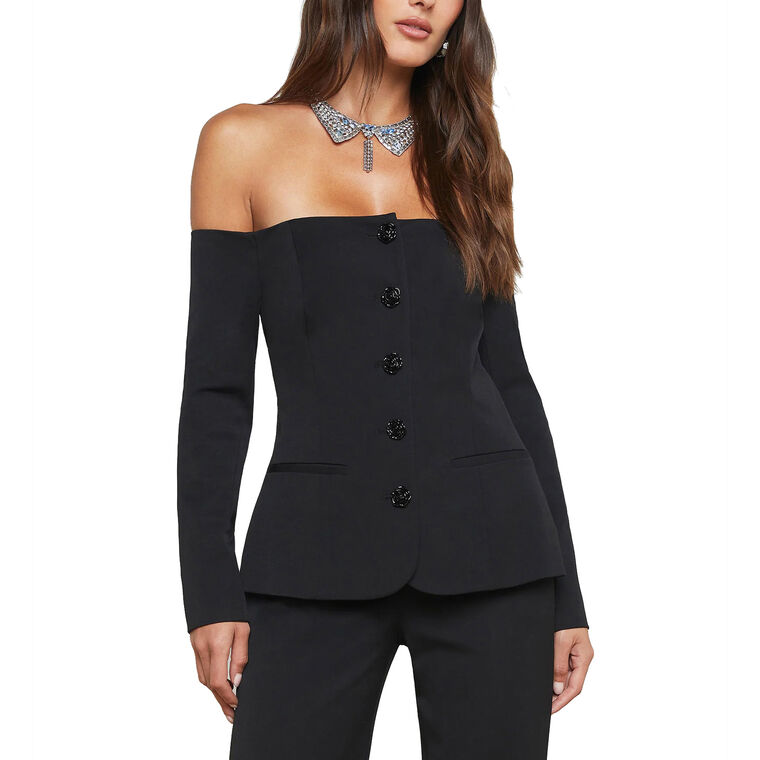 Alice Off Shoulder Blazer Top image number null