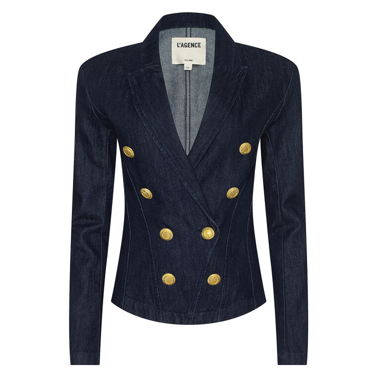 Emerson Structured Denim Blazer image number null