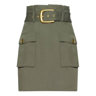 Maelis Belted Paperbag Mini Skirt