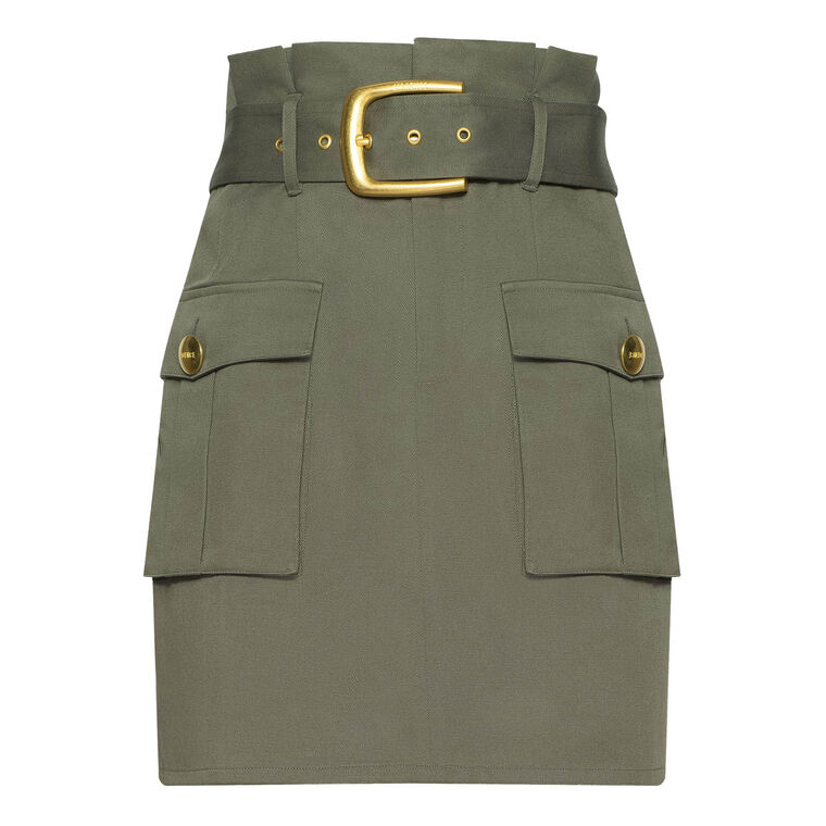 Maelis Belted Paperbag Mini Skirt image number null