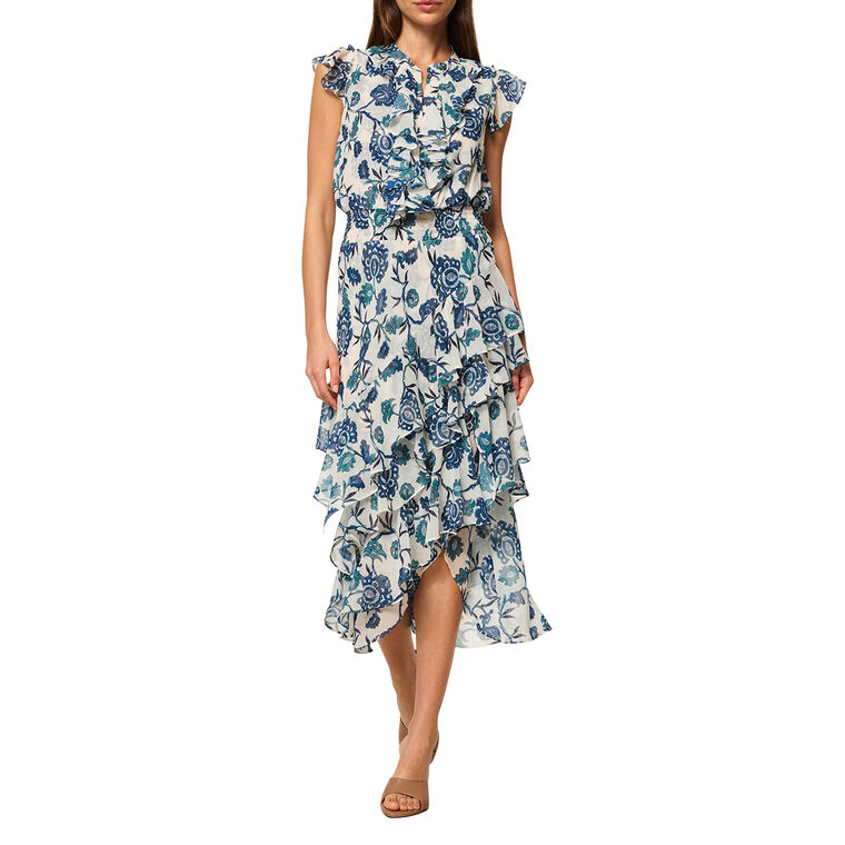 Ilysa Cap Sleeve Midi Dress image number null