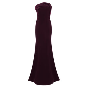 Strapless Crepe Trumpet Gown