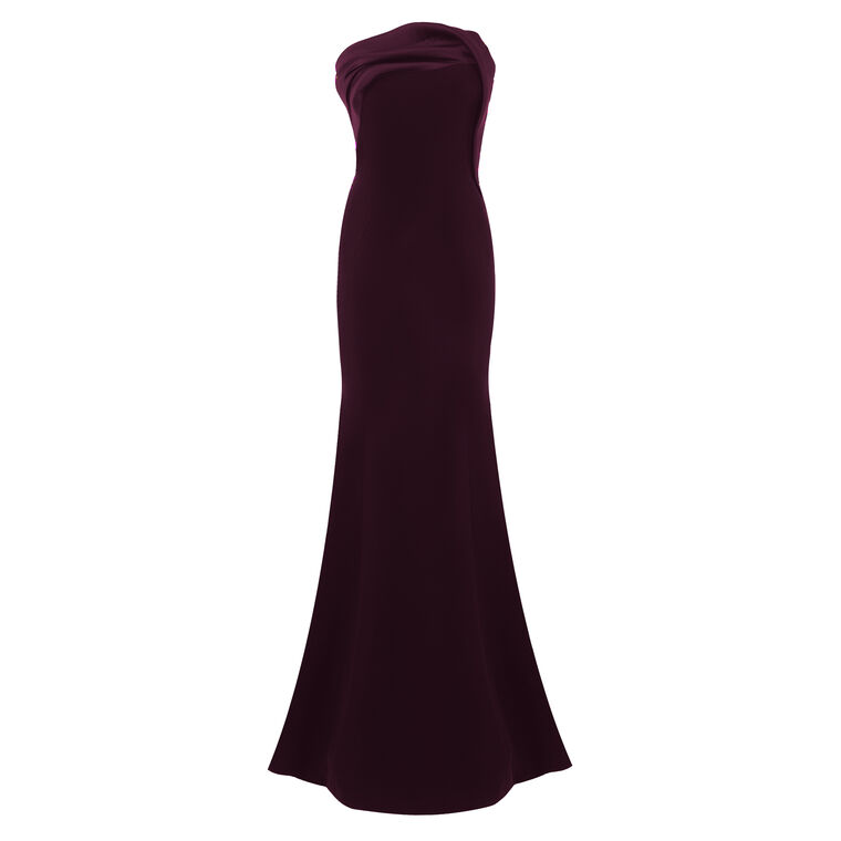 Strapless Crepe Trumpet Gown image number null