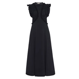 Shiva Sleeveless Ruffled Midi Dress