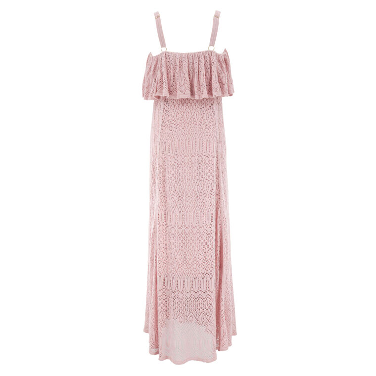 Mahon Sleeveless Lace Frill Maxi Dress image number null