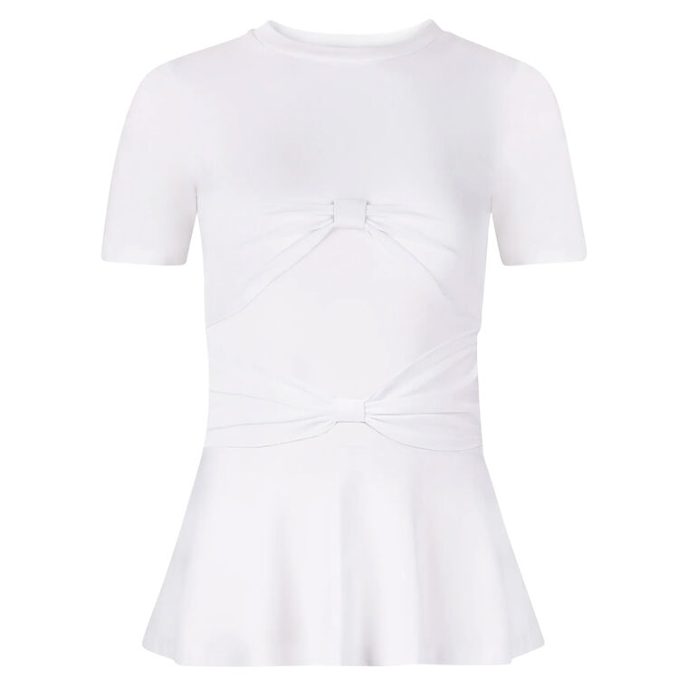 Peplum T-Shirt With Bow Detail image number null
